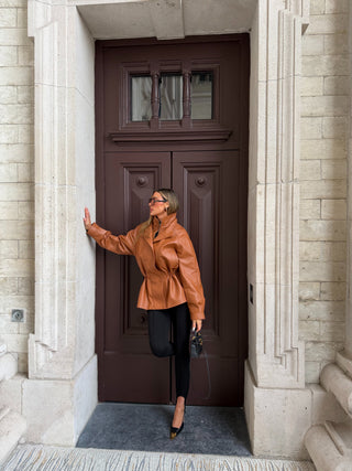 Gabriela real lambskin leather jacket- Pre order