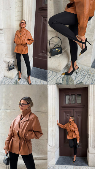 Gabriela real lambskin leather jacket- Pre order