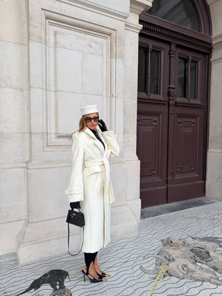 Élisabeth white cream Cashmere Coat