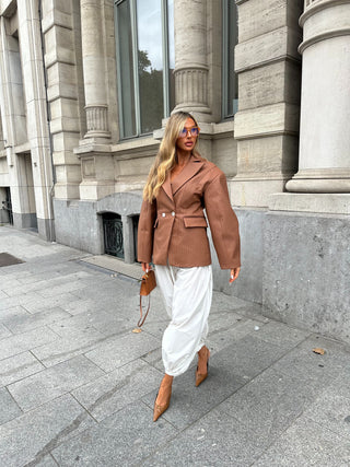 Chérie knitted leather jacket-Pre order