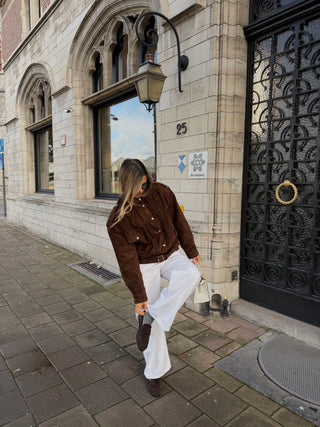 Raphaéla real suede leather jacket