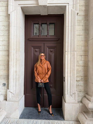 Gabriela real lambskin leather jacket- Pre order