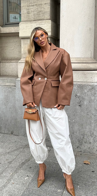 Chérie knitted leather jacket