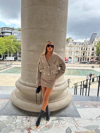 Milan real suede leather bomber jacket- Pre order