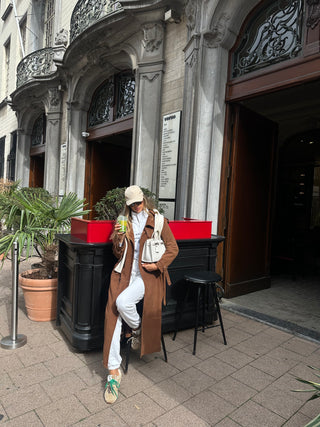 Lèe 100% Real Suede Leather Trench Coat Tan- PRE ORDER