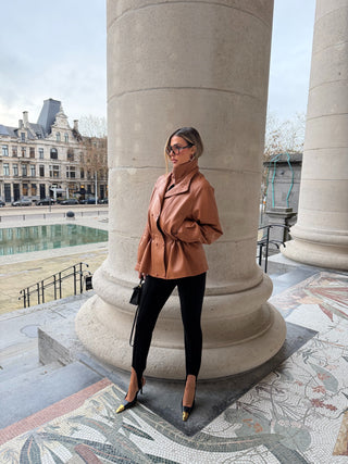 Gabriela real lambskin leather jacket- Pre order