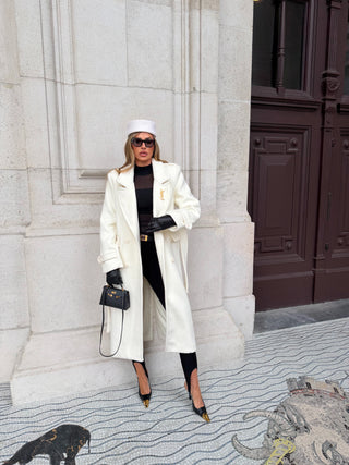 Élisabeth white cream Cashmere Coat