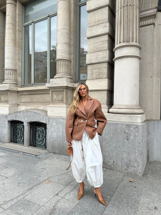 Chérie knitted leather jacket-Pre order