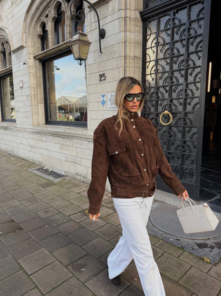 Raphaéla real suede leather jacket