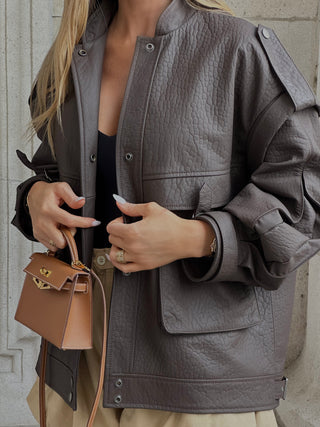 Farini oversized 100% real leather Jacket- PRE OREDER- Shipping in 14 days