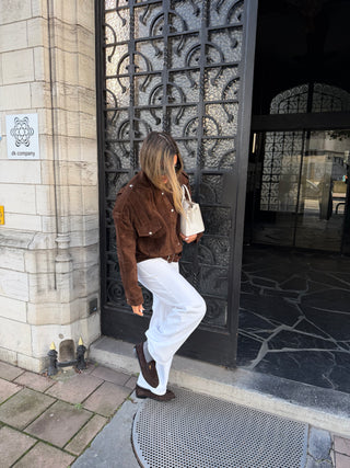 Raphaéla real suede leather jacket