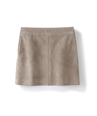 Milan real suede leather skirt- Pre order