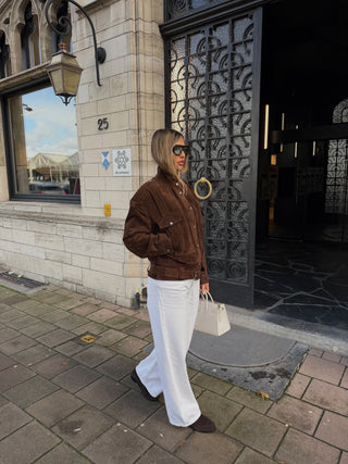 Raphaéla real suede leather jacket