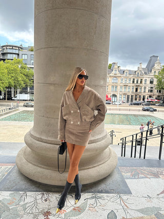 Milan real suede leather bomber jacket- Pre order