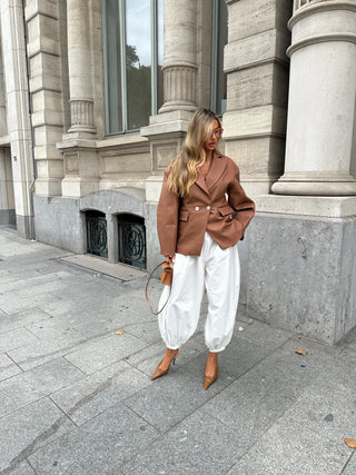 Chérie knitted leather jacket-Pre order