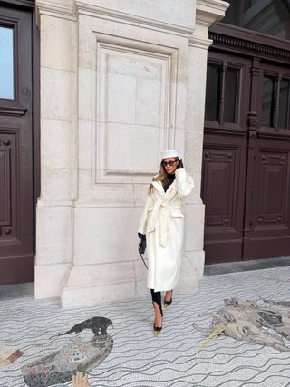 Élisabeth white cream Cashmere Coat