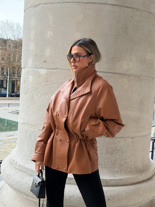 Gabriela real lambskin leather jacket- Pre order